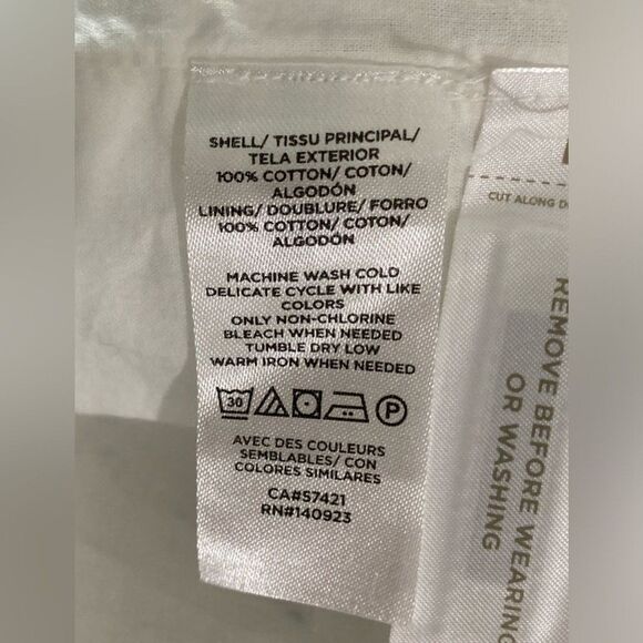 LOFT Beach Dress Women’s 2 White Black Embroidered Halter Mini Cotton Summer - Picture 8 of 11